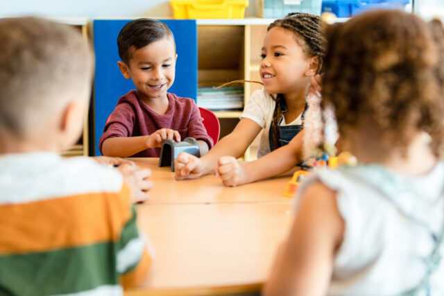 photo - Kindergarten Friends Playing Together
